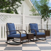 Rattan Chaise Lounge Chair, Wicker Patio Furniture Set